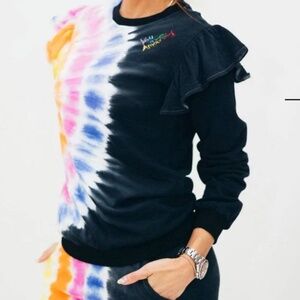 Lola & The Boys Tie Dye Ruffle Sweat Set